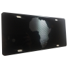 African Map Heavy Duty Aluminum License Plate Gun Metal Black on Black Tactical Max Stealth S1