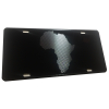 African Map Heavy Duty Aluminum License Plate Gun Metal Black on Black Tactical Max Stealth S1