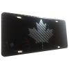 Canada Maple Large Leaf Heavy Duty Aluminum License Plate Carbon Fiber Black on Black Tactical Max Stealth S1