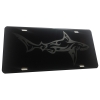 Shark Heavy Duty Aluminum License Plate Matte Black on Black Tactical Max Stealth S3