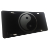 Yin Yang Good and Evil Balance Heavy Duty Aluminum License Plate Matte Black on Black Tactical Max Stealth S1
