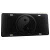 Yin Yang Good and Evil Balance Heavy Duty Aluminum License Plate Matte Black on Black Tactical Max Stealth S1