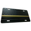 Thin Gold Line on Matte Black License Plate