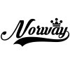 Norway Wall Sticker... 23 inch Longest Dimension Norway Vinyl Wall Art Quote Decor Words Black Color Wall Vinyl Decal Sticker