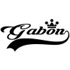 Gabon Wall Sticker... 23 inch Longest Dimension Gabon Vinyl Wall Art Quote Decor Words Black Color Wall Vinyl Decal Sticker
