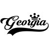 Georgia Wall Sticker... 23 inch Longest Dimension Georgia Vinyl Wall Art Quote Decor Words Black Color Wall Vinyl Decal Sticker