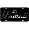CustoMonsterDesigns Hawaii with Honu Sea Turtle and Hibiscus Flower Heavy Duty Aluminum License Plate S3