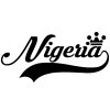 Nigeria Wall Sticker... 23 inch Longest Dimension Nigeria Vinyl Wall Art Quote Decor Words Black Color Wall Vinyl Decal Sticker