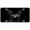 CustoMonsterDesigns Hisbiscus Butterfly Heavy Duty Aluminum License Plate S1