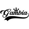 Gambia Wall Sticker... 23 inch Longest Dimension Gambia Vinyl Wall Art Quote Decor Words Black Color Wall Vinyl Decal Sticker