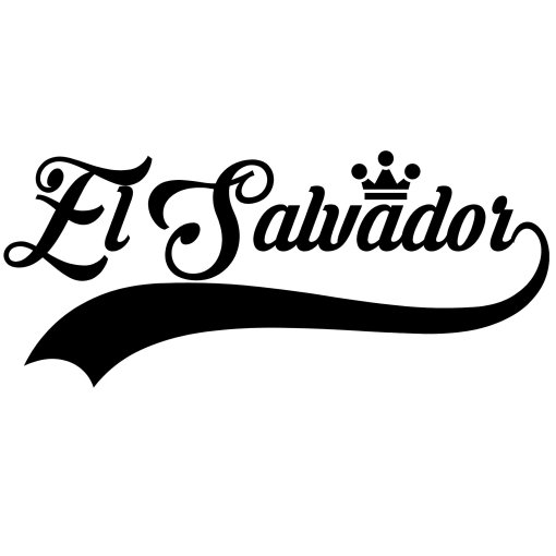 El Salvador Wall Sticker... 23 inch Longest Dimension El Salvador Vinyl Wall Art Quote Decor Words Black Color Wall Vinyl Decal Sticker