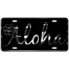 CustoMonsterDesigns Aloha with Hibiscus Flower Heavy Duty Aluminum License Plate S16