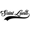 Saint Lucia Wall Sticker... 23 inch Longest Dimension Saint Lucia Vinyl Wall Art Quote Decor Words Black Color Wall Vinyl Decal Sticker