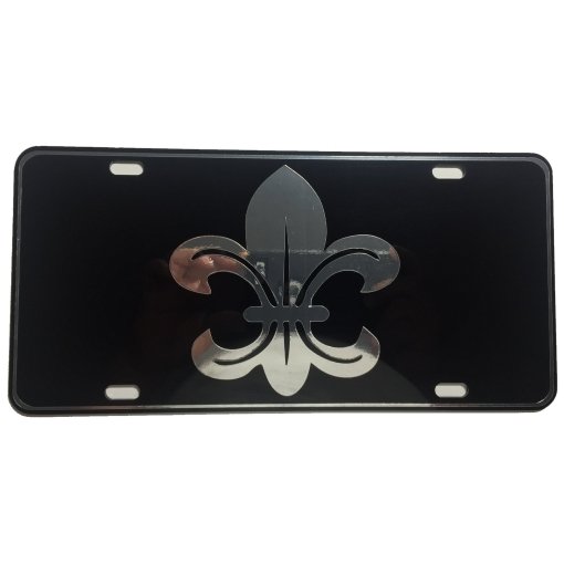 CustoMonsterDesigns Fleur De Lis Classy and Elegant Heavy Duty Aluminum License Plate S12