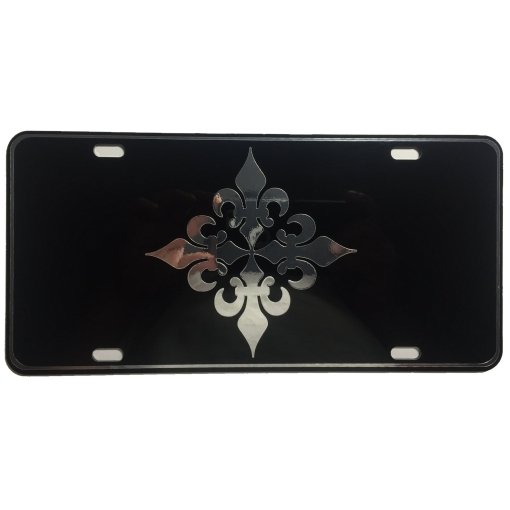 CustoMonsterDesigns Fleur De Lis Classy and Elegant Heavy Duty Aluminum License Plate S5