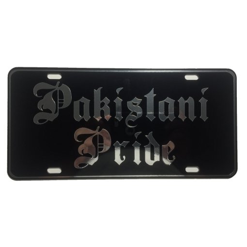 CustoMonsterDesigns Pakistani Pride Heavy Duty Aluminum License Plate