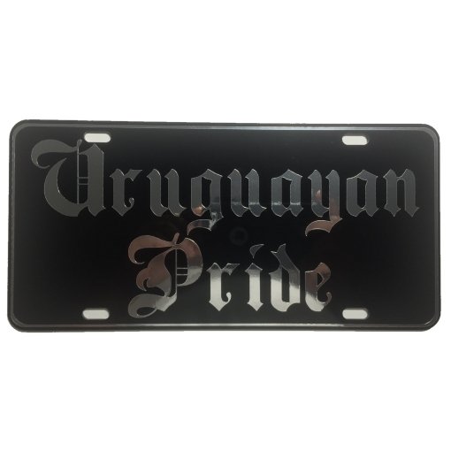 CustoMonsterDesigns Uruguayan Pride Heavy Duty Aluminum License Plate