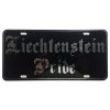 CustoMonsterDesigns Liechtenstein Pride Heavy Duty Aluminum License Plate