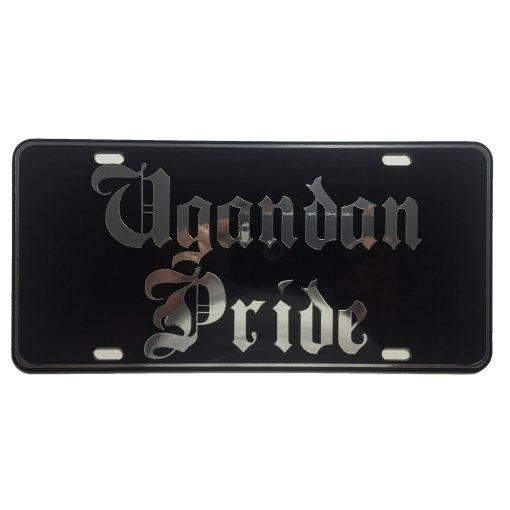 CustoMonsterDesigns Ugandan Pride Heavy Duty Aluminum License Plate