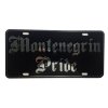 CustoMonsterDesigns Montenegrin Pride Heavy Duty Aluminum License Plate
