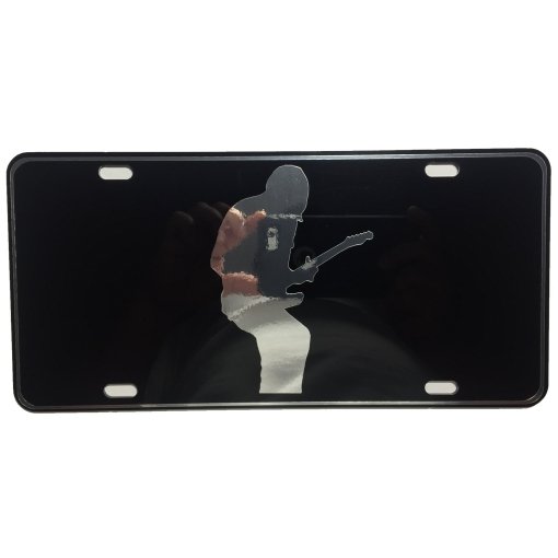 CustoMonsterDesigns Guitarist Rock Band Rocker Heavy Duty Aluminum License Plate S2