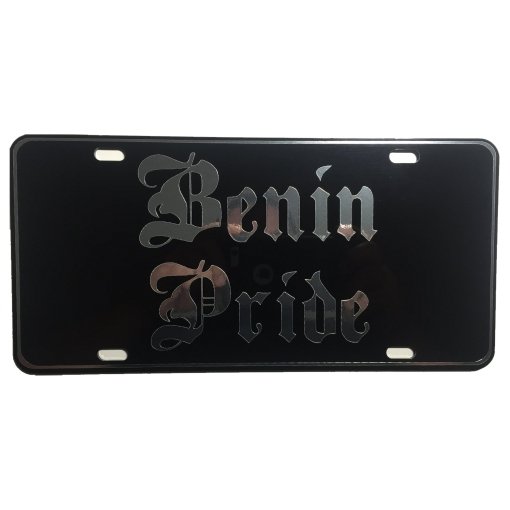 CustoMonsterDesigns Benin Pride Heavy Duty Aluminum License Plate