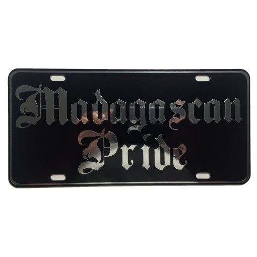 CustoMonsterDesigns Madagascan Pride Heavy Duty Aluminum License Plate