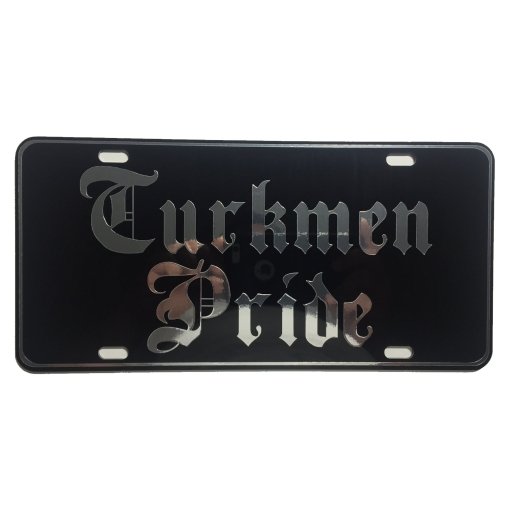 CustoMonsterDesigns Turkmen Pride Heavy Duty Aluminum License Plate