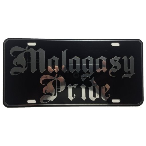 CustoMonsterDesigns Malagasy Pride Heavy Duty Aluminum License Plate