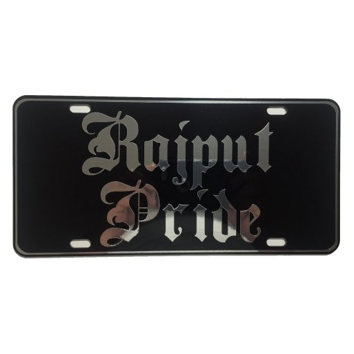 CustoMonsterDesigns Rajput Pride Heavy Duty Aluminum License Plate