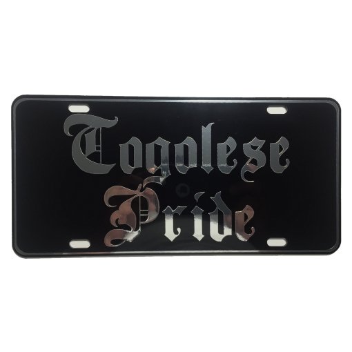 CustoMonsterDesigns Togolese Pride Heavy Duty Aluminum License Plate