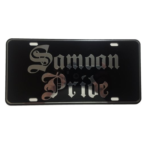 CustoMonsterDesigns Samoan Pride Heavy Duty Aluminum License Plate