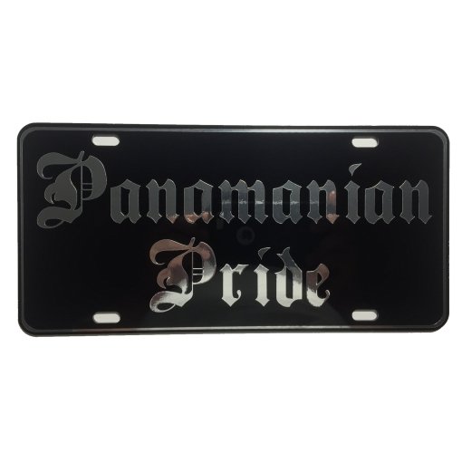 CustoMonsterDesigns Panamanian Pride Heavy Duty Aluminum License Plate