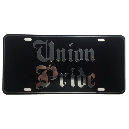 CustoMonsterDesigns Union Pride Heavy Duty Aluminum License Plate