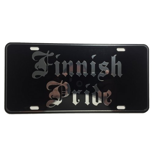 CustoMonsterDesigns Finnish Pride Heavy Duty Aluminum License Plate