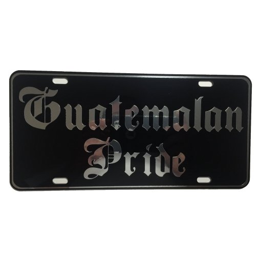 CustoMonsterDesigns Guatemalan Pride Heavy Duty Aluminum License Plate